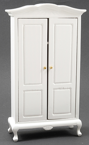 Dollhouse Miniature Armoire, White